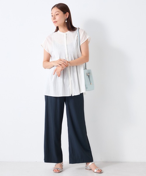 GALLORIA(ギャローリア)の「インド綿ピンタックフレンチシャツ(シャツ/ブラウス・レディース・ホワイト/グリーン/ブラウン・LL/L/S/M)」の10枚目の写真