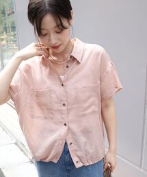 裾ドロストシアーフレンチシャツ