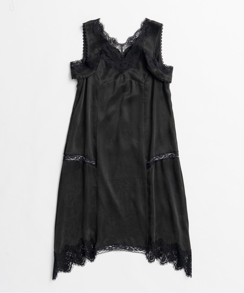 PRANK PROJECT(プランクプロジェクト)の「【2026Autumn Pre-Order】ドロップヘムランジェリードレス / Drop Hem Lingerie Dress(ワンピース・レディース・ブラック/イエロー・FREE)」の16枚目の写真