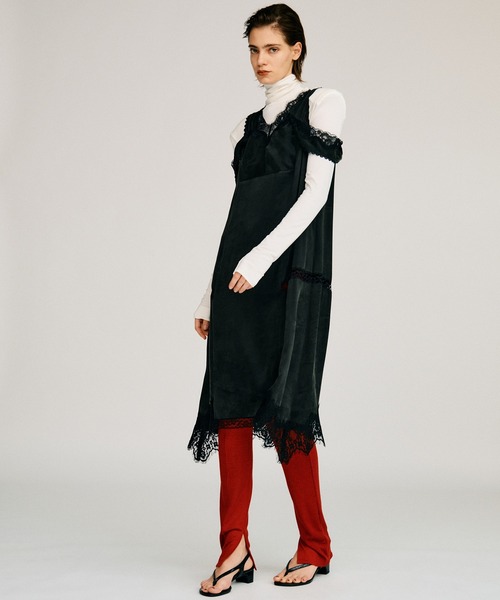 PRANK PROJECT(プランクプロジェクト)の「【2026Autumn Pre-Order】ドロップヘムランジェリードレス / Drop Hem Lingerie Dress(ワンピース・レディース・ブラック/イエロー・FREE)」の12枚目の写真