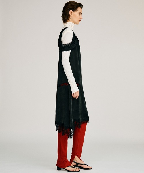 PRANK PROJECT(プランクプロジェクト)の「【2026Autumn Pre-Order】ドロップヘムランジェリードレス / Drop Hem Lingerie Dress(ワンピース・レディース・ブラック/イエロー・FREE)」の14枚目の写真