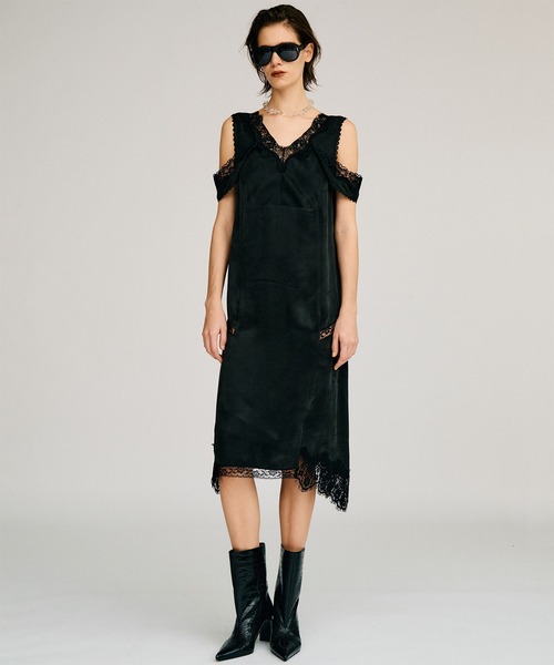 PRANK PROJECT(プランクプロジェクト)の「【2026Autumn Pre-Order】ドロップヘムランジェリードレス / Drop Hem Lingerie Dress(ワンピース・レディース・ブラック/イエロー・FREE)」の8枚目の写真