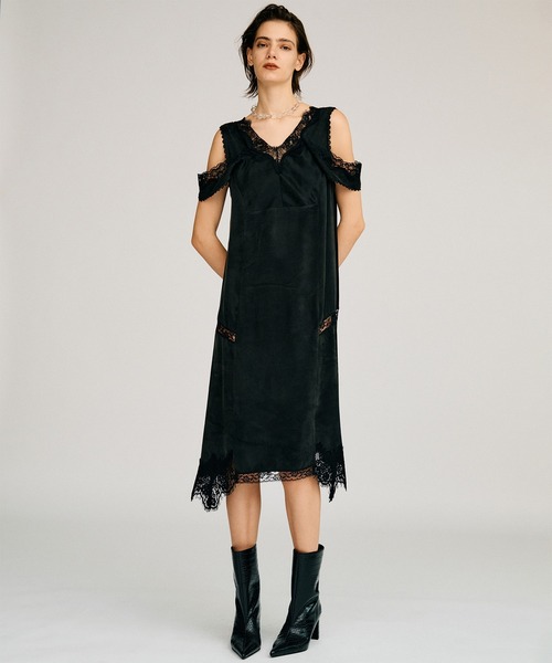 PRANK PROJECT(プランクプロジェクト)の「【2026Autumn Pre-Order】ドロップヘムランジェリードレス / Drop Hem Lingerie Dress(ワンピース・レディース・ブラック/イエロー・FREE)」の10枚目の写真