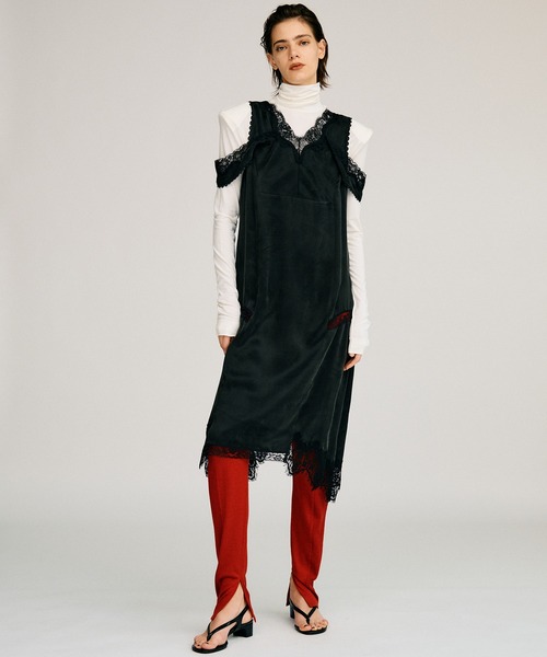 PRANK PROJECT(プランクプロジェクト)の「【2026Autumn Pre-Order】ドロップヘムランジェリードレス / Drop Hem Lingerie Dress(ワンピース・レディース・ブラック/イエロー・FREE)」の11枚目の写真