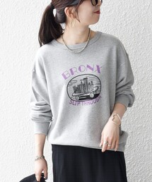 【SHIPS any別注】THE KNiTS:〈洗濯機可能〉ロゴ プリント スウェット 26AW