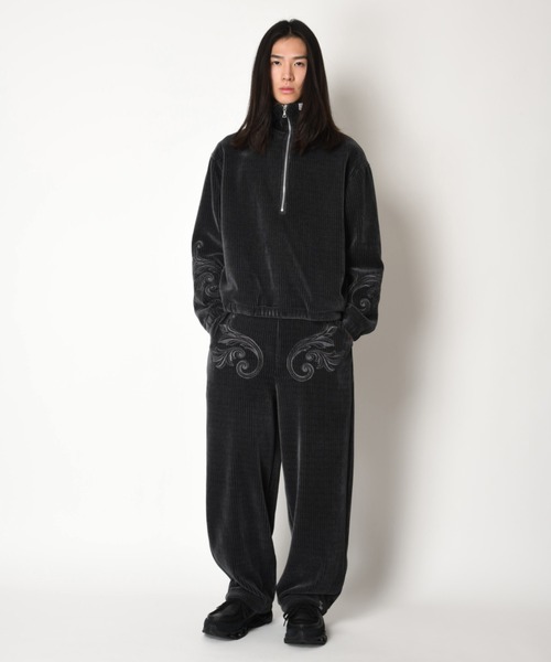 SUPERTHANKS(スーパーサンクス)の「<オリジナル刺繍>ストレッチコーデュロイサイドタックバルーンパンツStretch corduroy Side-tuck balloon pants(その他パンツ・メンズ・ブラック/チャコールグレー・L/M/S)」の8枚目の写真