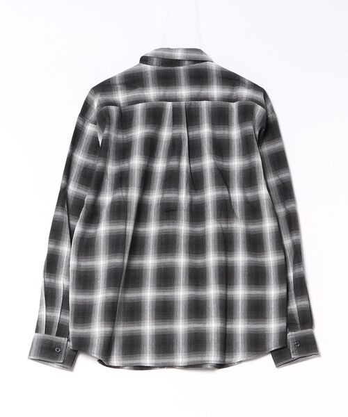 coca（coca）（コカ）の「リユースポリエステルチェック長袖シャツ（シャツ/ブラウス・メンズ・グリーン/ブラック/ベージュ/ネイビー・L/M/XL）」の5枚目の写真