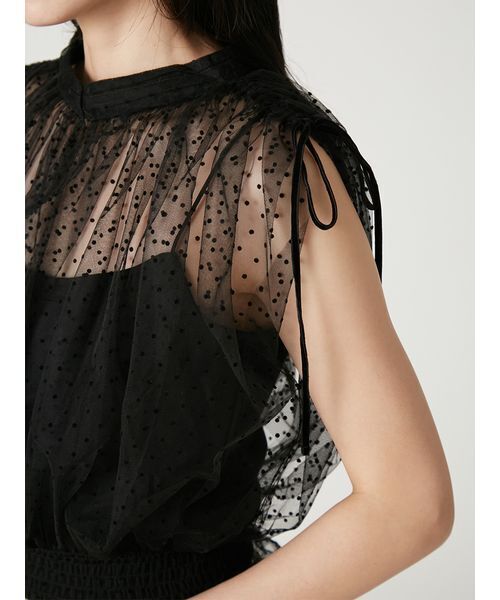 FRAY I.D(フレイアイディー)の「2wayチュールドッキングカットソー(Tシャツ/カットソー・レディース・アイボリー/ライトブルー/ブラック・F)」の19枚目の写真