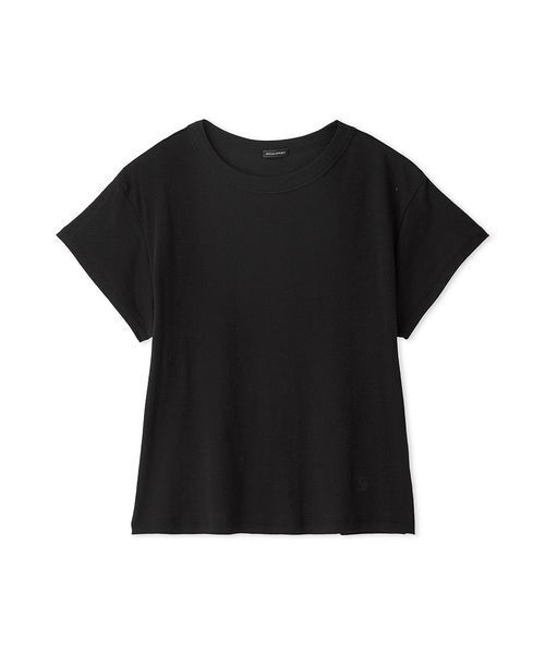 Mila Owen(ミラオーウェン)の「強撚シアーフライスちびTシャツ(Tシャツ/カットソー・レディース・グレー/ブラック/ベージュ/ホワイト・F)」の9枚目の写真