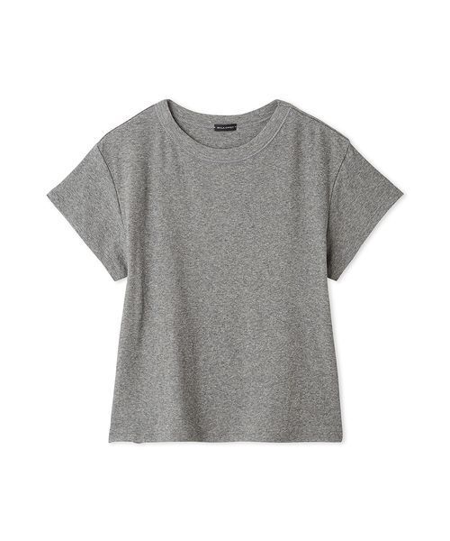 Mila Owen(ミラオーウェン)の「強撚シアーフライスちびTシャツ(Tシャツ/カットソー・レディース・グレー/ブラック/ベージュ/ホワイト・F)」の8枚目の写真