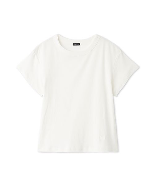 Mila Owen(ミラオーウェン)の「強撚シアーフライスちびTシャツ(Tシャツ/カットソー・レディース・グレー/ブラック/ベージュ/ホワイト・F)」の5枚目の写真
