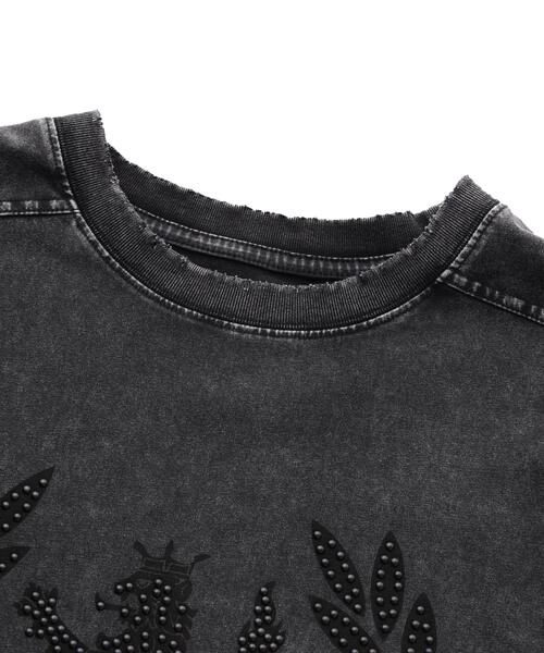 DANKE SCHON(ダンケシェーン)の「DankeSchon/ダンケシェーン/CHEMICAL VRUST RHINESTONE(Tシャツ/カットソー・メンズ・ブラック・M/L)」の5枚目の写真