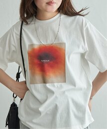 【接触冷感/UVカット】天竺フラワープリントTシャツ