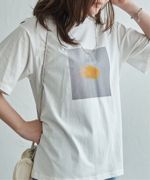 VENCEEXCHANGE(ヴァンスエクスチェンジ)の「【接触冷感/UVカット】天竺フラワープリントTシャツ(Tシャツ/カットソー・レディース・オフホワイト/その他2・FREE)」の9枚目の写真