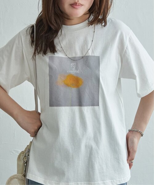 VENCEEXCHANGE(ヴァンスエクスチェンジ)の「【接触冷感/UVカット】天竺フラワープリントTシャツ(Tシャツ/カットソー・レディース・オフホワイト/その他2・FREE)」の10枚目の写真