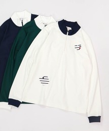 配色ハーフジッププルオーバー