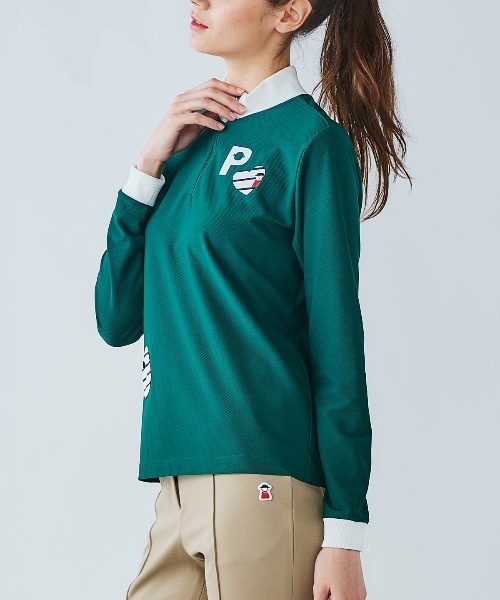 Picone CLUB(ピッコーネクラブ)の「配色ハーフジッププルオーバー(その他トップス・レディース・グリーン/ネイビー/ホワイト・13号/11号/9号)」の12枚目の写真