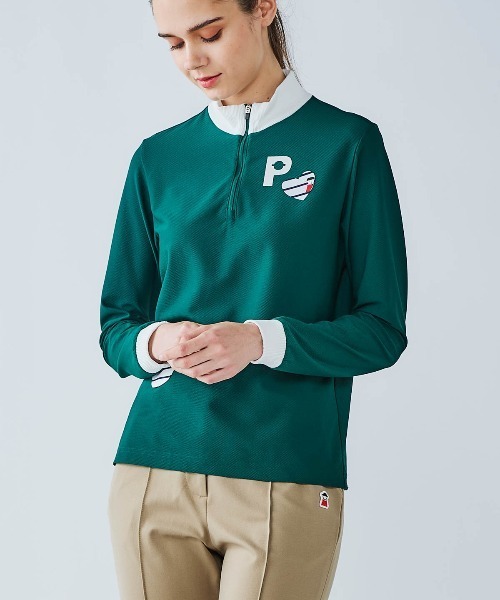 Picone CLUB(ピッコーネクラブ)の「配色ハーフジッププルオーバー(その他トップス・レディース・グリーン/ネイビー/ホワイト・13号/11号/9号)」の13枚目の写真