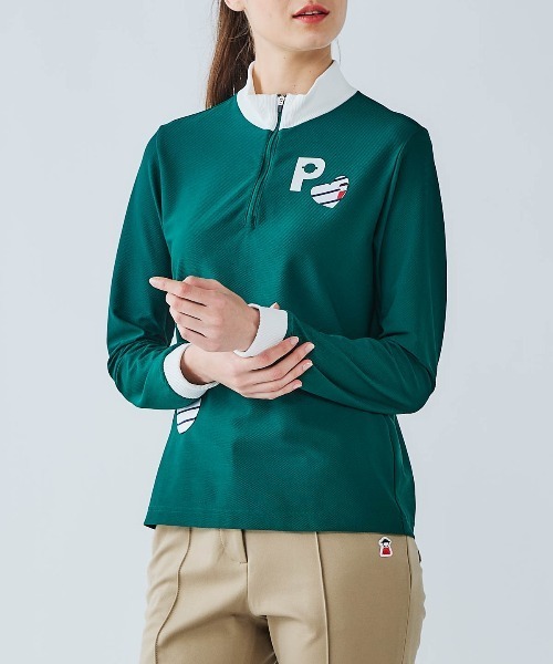 Picone CLUB(ピッコーネクラブ)の「配色ハーフジッププルオーバー(その他トップス・レディース・グリーン/ネイビー/ホワイト・13号/11号/9号)」の10枚目の写真