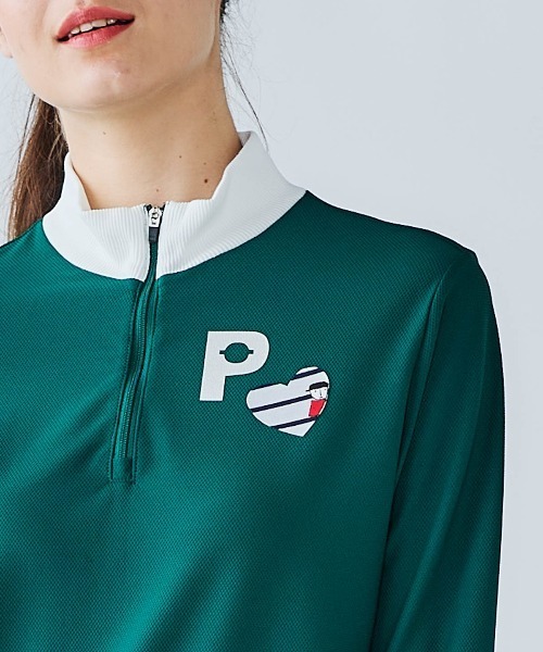 Picone CLUB(ピッコーネクラブ)の「配色ハーフジッププルオーバー(その他トップス・レディース・グリーン/ネイビー/ホワイト・13号/11号/9号)」の18枚目の写真