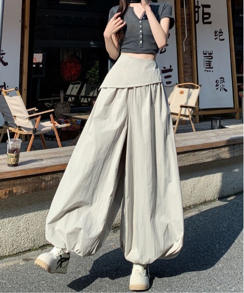 &soiree(アンドソワレ)の「ウエストレイヤードバルーンワイドパンツ(その他パンツ・レディース・ブラック/グレー/ホワイト・SMALL/MEDIUM/LARGE/X-LARGE)」の5枚目の写真