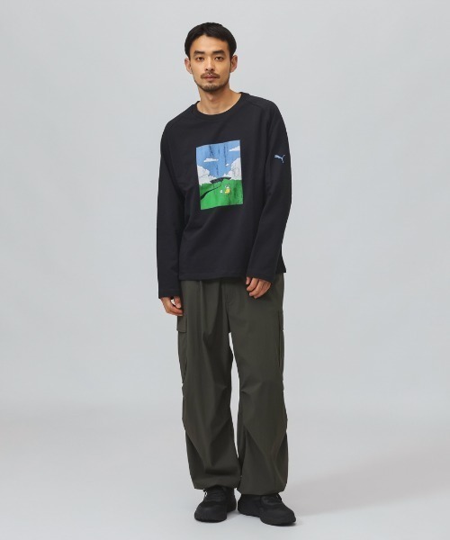 PUMA(プーマ)の「プーマ PUMA ESS ELEVATED MX ベビーテリー LS Tシャツ(Tシャツ/カットソー・メンズ・ホワイト/ブラック・S/M/L/LL)」の5枚目の写真