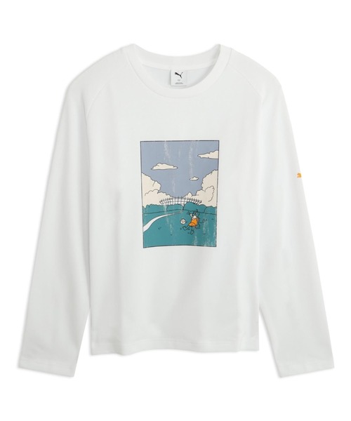 PUMA(プーマ)の「プーマ PUMA ESS ELEVATED MX ベビーテリー LS Tシャツ(Tシャツ/カットソー・メンズ・ホワイト/ブラック・S/M/L/LL)」の9枚目の写真
