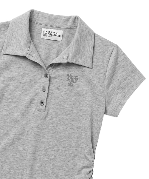 THE GREEN LAB（ザグリーンラボ）の「サイドシャーリングカラー半袖Tシャツ[メランジグレー]（ポロシャツ・レディース・その他・FREE）」の16枚目の写真