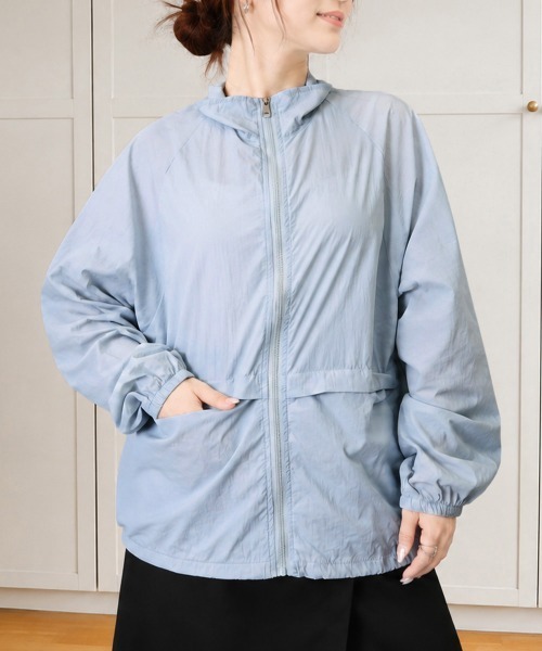 Miniministore(ミニミニストア)の「シアーパーカー羽織りジップアップブルゾン(カーディガン/ボレロ・レディース・ライトブルー/ピンク/アイボリー・FREE)」の13枚目の写真