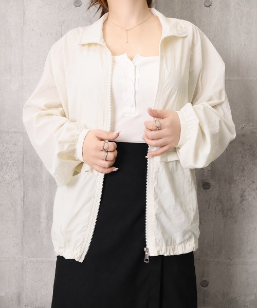 Miniministore(ミニミニストア)の「シアーパーカー羽織りジップアップブルゾン(カーディガン/ボレロ・レディース・ライトブルー/ピンク/アイボリー・FREE)」の22枚目の写真