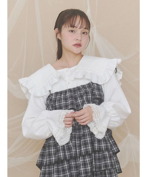 merry jenny(メリージェニー)の「イレギュラーチェックキャミワンピース(ワンピース・レディース・ボルドー/ブラック・FREE)」の11枚目の写真