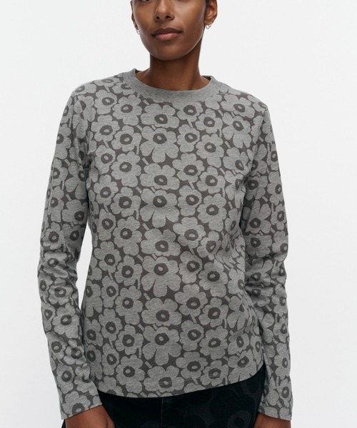 marimekko(マリメッコ)の「Sekunti Unikko / shirt(Tシャツ/カットソー・レディース・ライトグレー・X-SMALL/SMALL/MEDIUM)」の4枚目の写真
