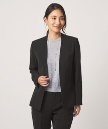 A DAY IN THE LIFE UNITED ARROWS（アデイインザライフユナイテッドアローズ）の「ダブルクロス Vネックジャケット ‐セットアップ対応・ウォッシャブル‐<A DAY IN THE LIFE>（ノーカラージャケット）」