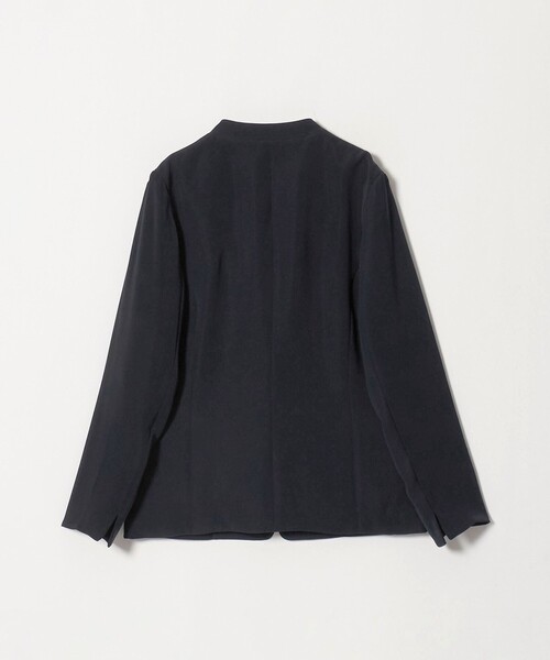 A DAY IN THE LIFE UNITED ARROWS(アデイインザライフユナイテッドアローズ)の「ダブルクロス Vネックジャケット ‐セットアップ対応・ウォッシャブル‐<A DAY IN THE LIFE>(ノーカラージャケット・レディース・ネイビー/ブラック/ダークグレー・38/40/36)」の7枚目の写真