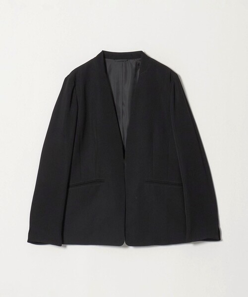 A DAY IN THE LIFE UNITED ARROWS(アデイインザライフユナイテッドアローズ)の「ダブルクロス Vネックジャケット ‐セットアップ対応・ウォッシャブル‐<A DAY IN THE LIFE>(ノーカラージャケット・レディース・ネイビー/ブラック/ダークグレー・38/40/36)」の14枚目の写真