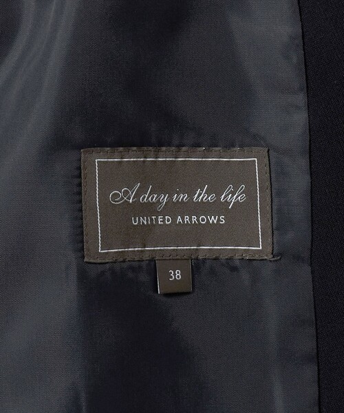 A DAY IN THE LIFE UNITED ARROWS(アデイインザライフユナイテッドアローズ)の「ダブルクロス Vネックジャケット ‐セットアップ対応・ウォッシャブル‐<A DAY IN THE LIFE>(ノーカラージャケット・レディース・ネイビー/ブラック/ダークグレー・38/40/36)」の22枚目の写真
