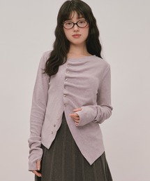 asymmetry tuck tops / アシンメトリータックトップス