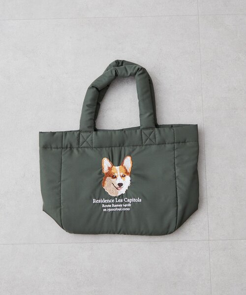 Remind me and forever(リマインドミーアンドフォーエバー)の「アニマル刺繍パフトート(トートバッグ・レディース・グレー/カーキ/ライトブラウン/ブラウン/チャコールグレー・FREE)」の5枚目の写真