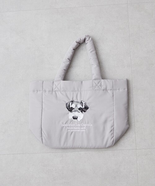 Remind me and forever(リマインドミーアンドフォーエバー)の「アニマル刺繍パフトート(トートバッグ・レディース・グレー/カーキ/ライトブラウン/ブラウン/チャコールグレー・FREE)」の7枚目の写真
