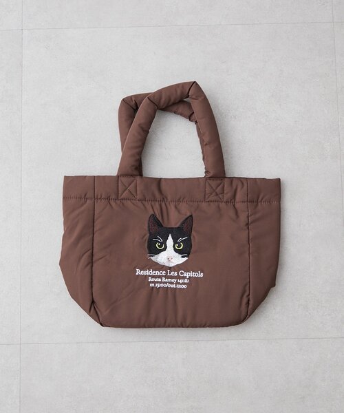 Remind me and forever(リマインドミーアンドフォーエバー)の「アニマル刺繍パフトート(トートバッグ・レディース・グレー/カーキ/ライトブラウン/ブラウン/チャコールグレー・FREE)」の9枚目の写真