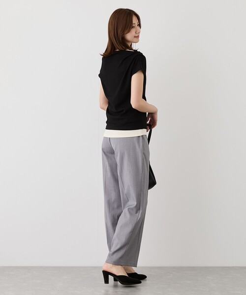 Jayro(ジャイロ)の「ドレープレイヤードトップス(Tシャツ/カットソー・レディース・ブラック系その他/ベージュ系その他2・M)」の13枚目の写真