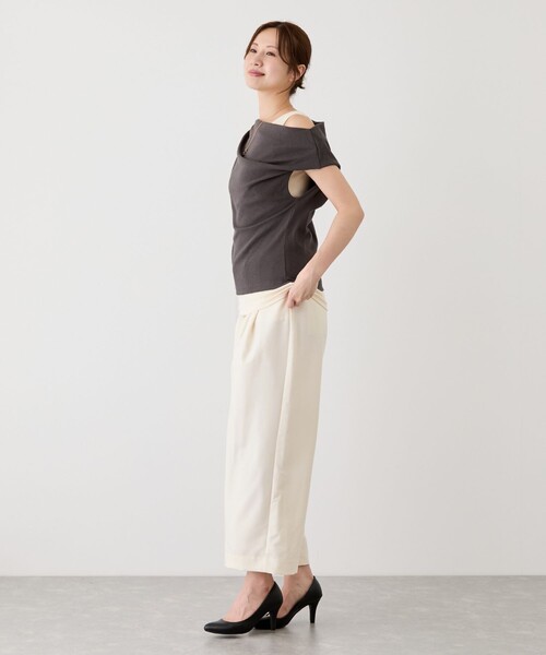 Jayro(ジャイロ)の「ドレープレイヤードトップス(Tシャツ/カットソー・レディース・ブラック系その他/ベージュ系その他2・M)」の20枚目の写真