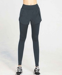 ヨガウェア ショートパンツ付きレギンス