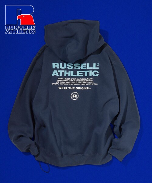 Russell Athletic（ラッセルアスレティック）の「RUSSELL ATHLETIC/ラッセルアスレチック 限定展開 RUSSELL ATHLETIC × FREAK'S STORE / 別注 RS ロゴパーカー（パーカー・メンズ・ブラック/アッシュグレー/ブラウン/ネイビー・MEDIUM/LARGE/SMALL）」の4枚目の写真