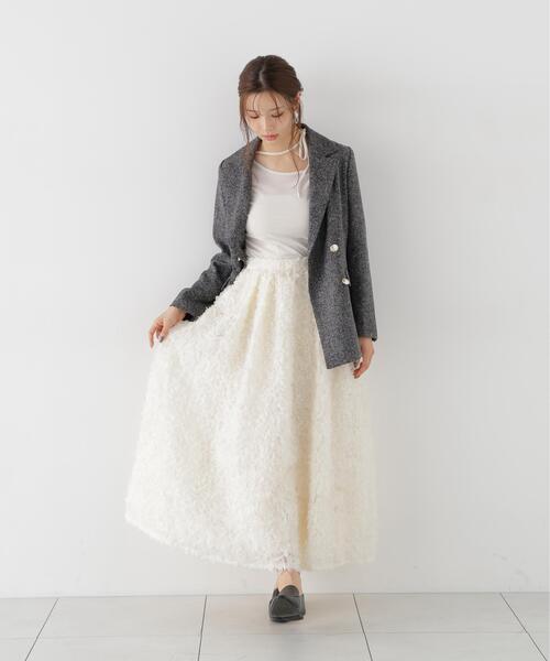 PROPORTION BODY DRESSING(プロポーションボディドレッシング)の「チュール刺繍フレアスカート / 1216220008(スカート・レディース・ホワイト系その他/ブラック・P/S/MEDIUM)」の16枚目の写真