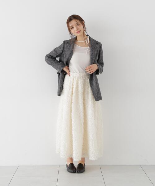 PROPORTION BODY DRESSING(プロポーションボディドレッシング)の「チュール刺繍フレアスカート / 1216220008(スカート・レディース・ホワイト系その他/ブラック・P/S/MEDIUM)」の17枚目の写真