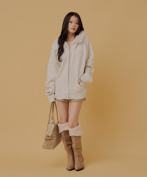 Chico(チコ)の「2WAYボアロングブーツ(ブーツ・レディース・ベージュ/ブラウン・SMALL/MEDIUM/LARGE)」の16枚目の写真