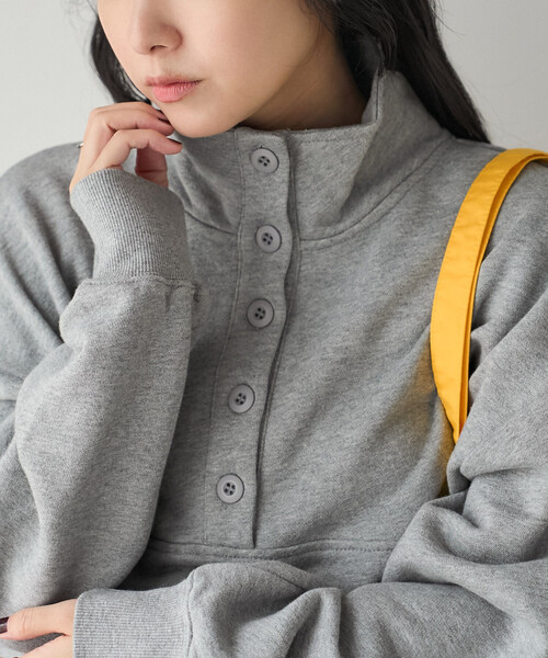 FREAK'S STORE(フリークスストア)の「ハイネックスウェット/ヘンリーネックスウェット(スウェット・レディース・チャコール/ライトグレー/ネイビー・フリ-)」の20枚目の写真