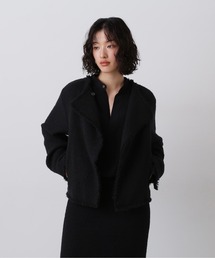 YLEVE / TWEED COLLARLESS JACKET