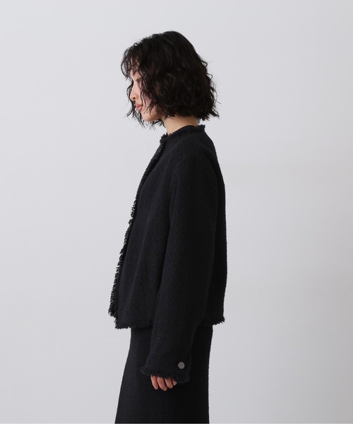 YLEVE(イレーヴ)の「YLEVE / TWEED COLLARLESS JACKET(テーラードジャケット・レディース・ブラック・2)」の9枚目の写真